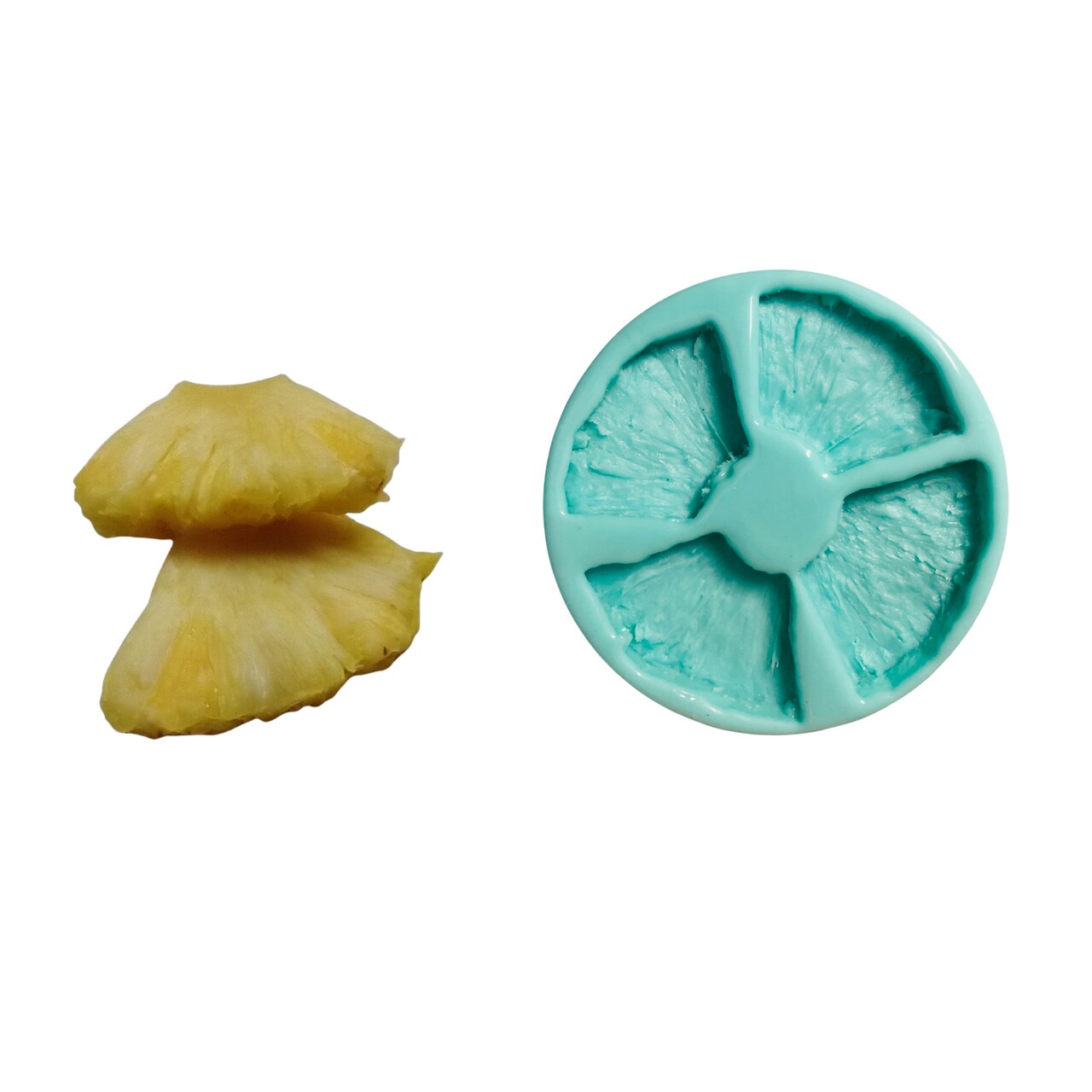 4pc Pineapple Wedge Quarter Slice Silicone Mold| Soap Mold| Candle Mold | Mold for Wax| Mold for Resin